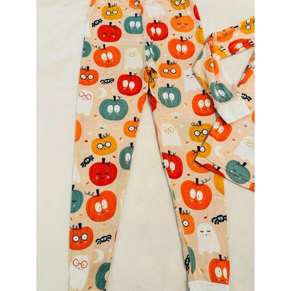 Little Sleepies OG Pumpkin Party Bamboo Pajama Set Size 4t - Picture 6 of 7